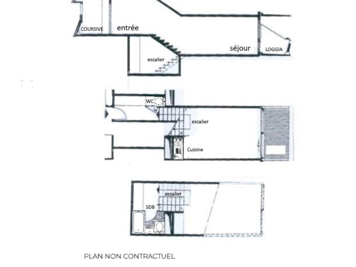 Studio Duplex 4 Personnes Avec Balcon, Brelin, Les Menuires - Fr-1-452-151 Apartamento Saint-Martin-de-Belleville Exterior foto